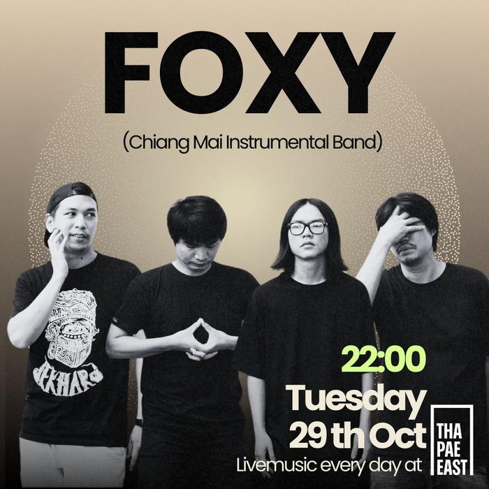 Tuesday Oct 29 FOXY multi award winning alternative rock band at 22h